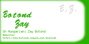 botond zay business card